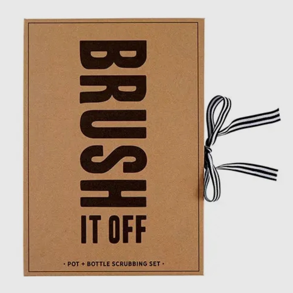 NEW 
Great gift!!!!
Brush It Off Pot and Bottle Scrubbing Set - Brown